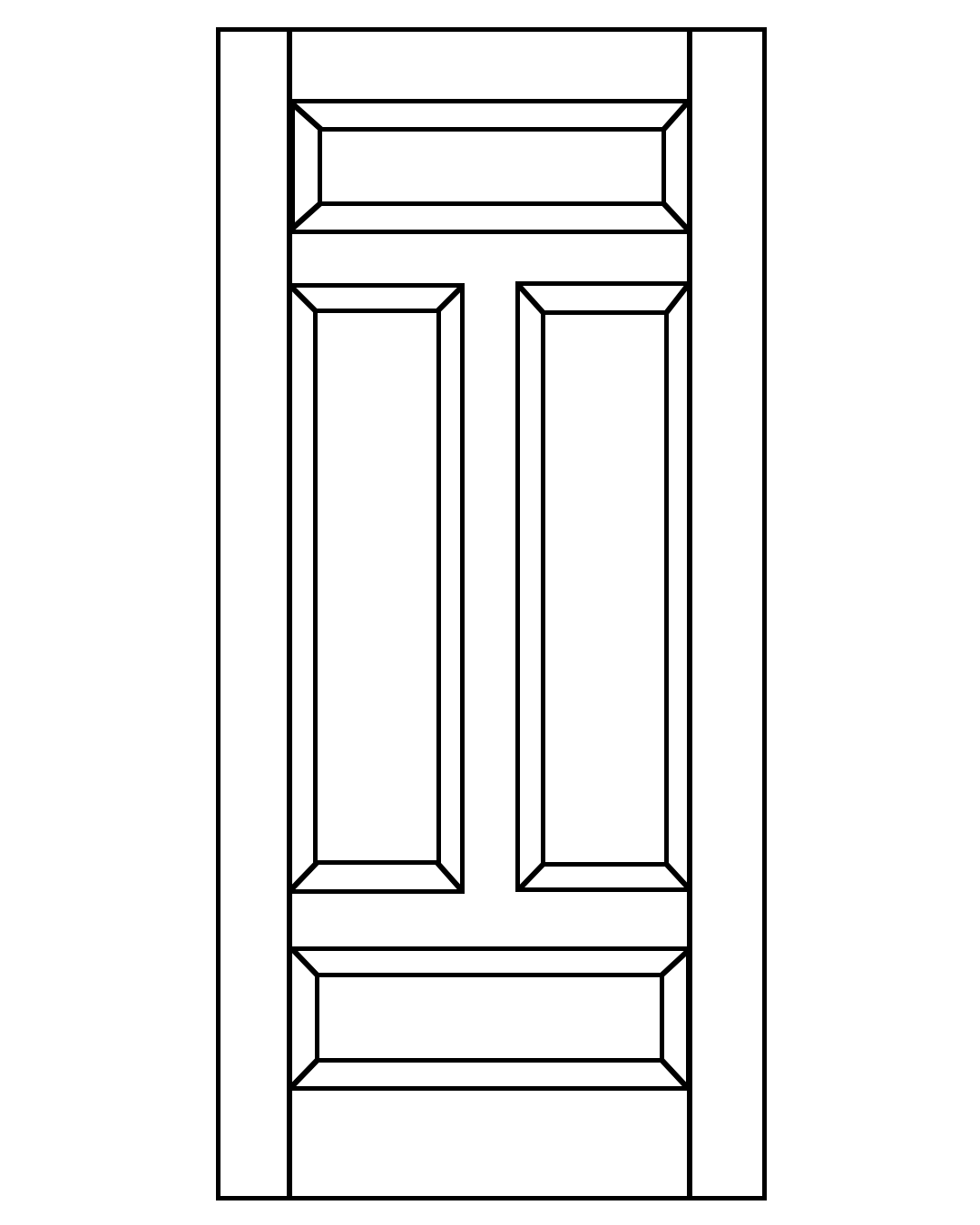 vendbar fåborg enkelt fyldningsdør monteret med dørlås