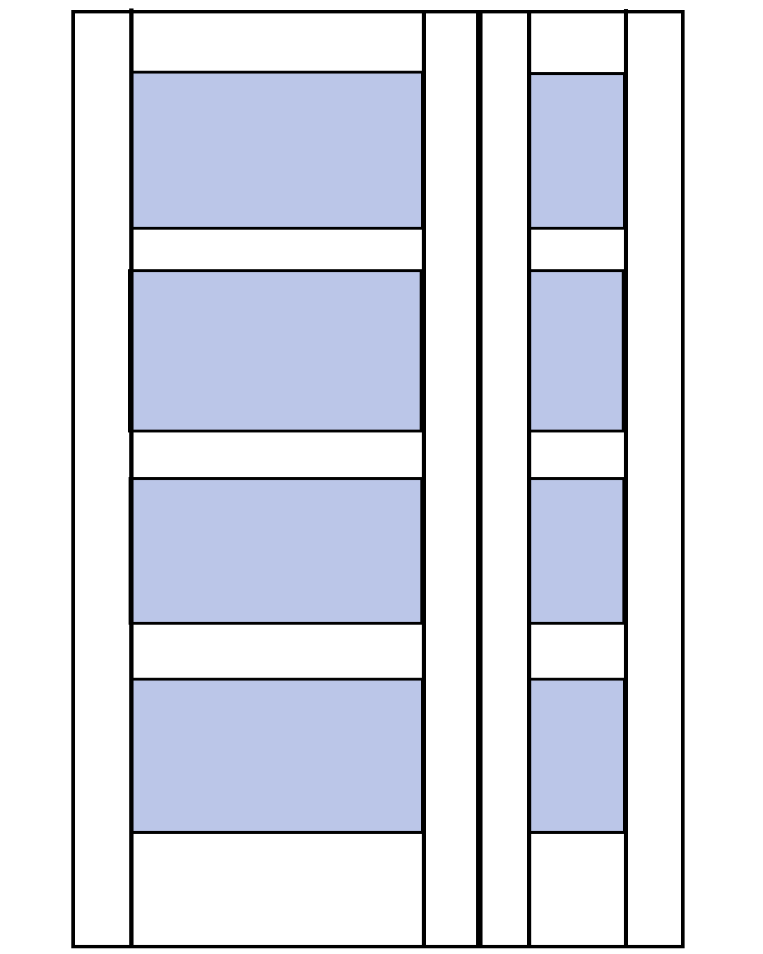 vendbar 1½ glasdør monteret med dørlås
