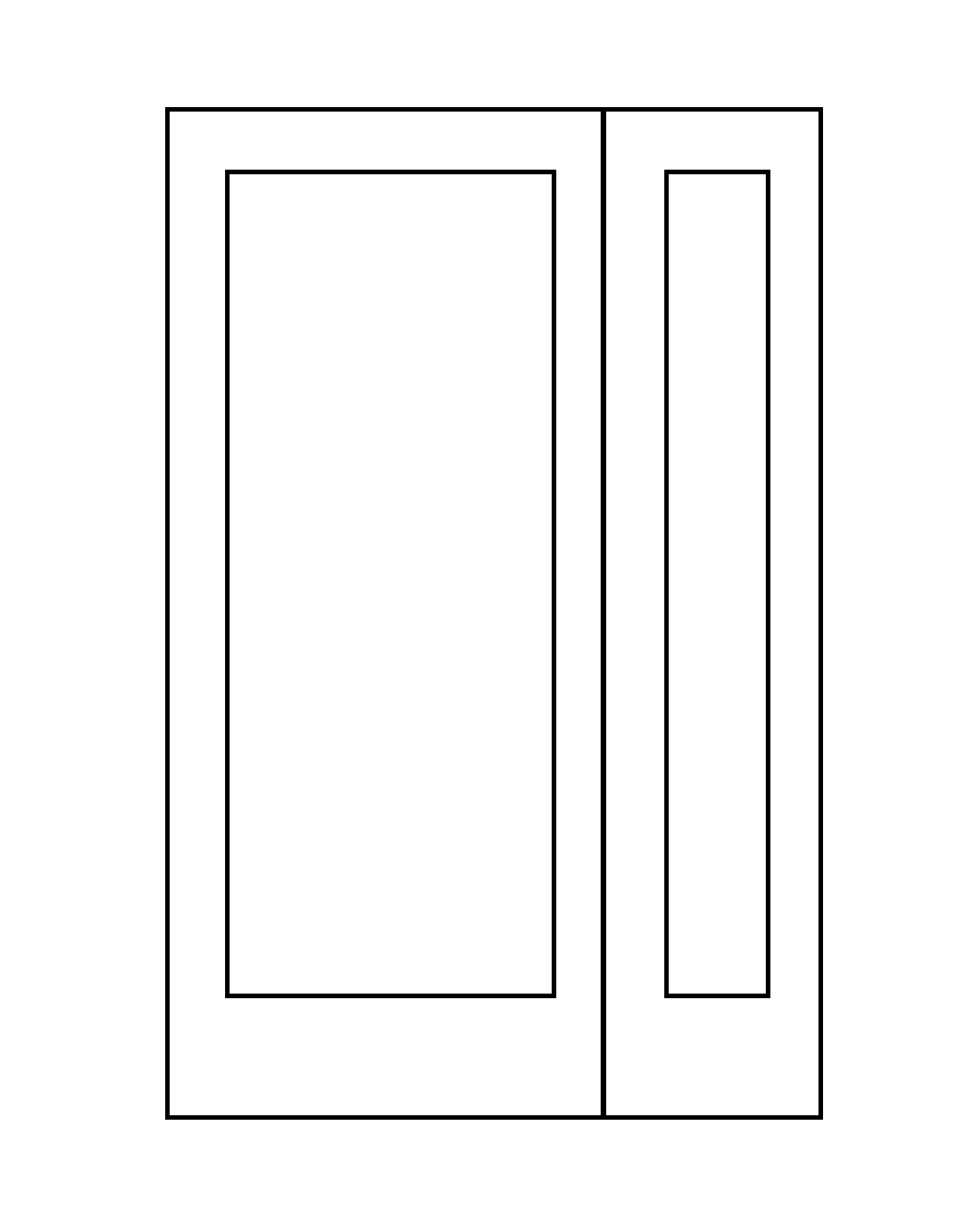 Indvendig pladedør1 1½-dør