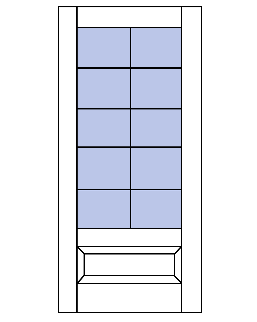vendborg søborg enkelt glasdør monteret med dørlås