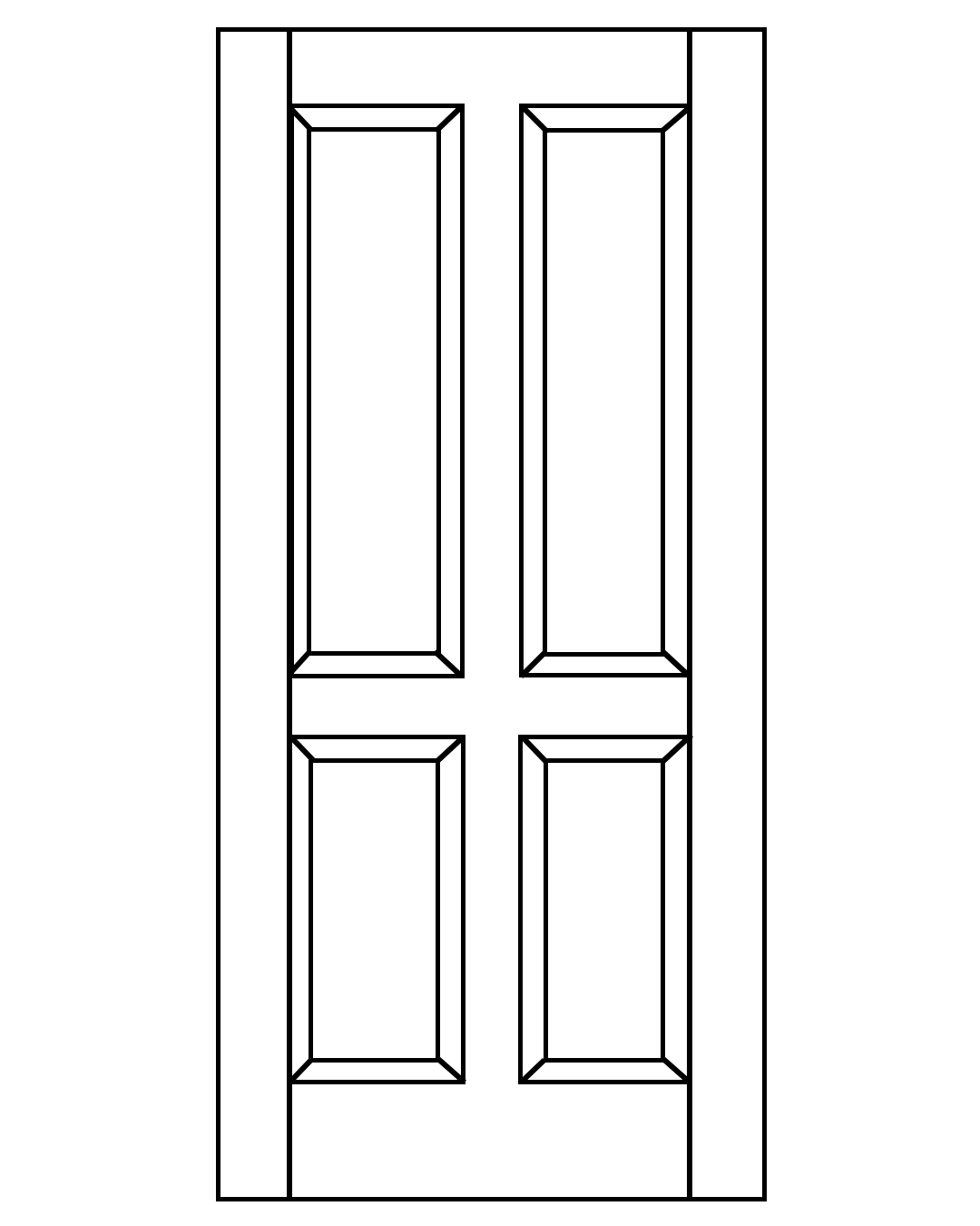 tønder enkeltdør med fyldninger